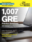 1,007 GRE Practice Questions, 4th Edition