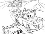 Cars Lightning and Mater Coloring Page