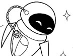 Eve & WALL-E Coloring Page