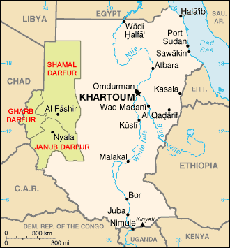 Map of Darfur