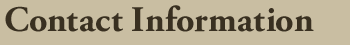 Contact Information