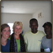 Daoud with friends Megan and Lori and actor Don Cheadle