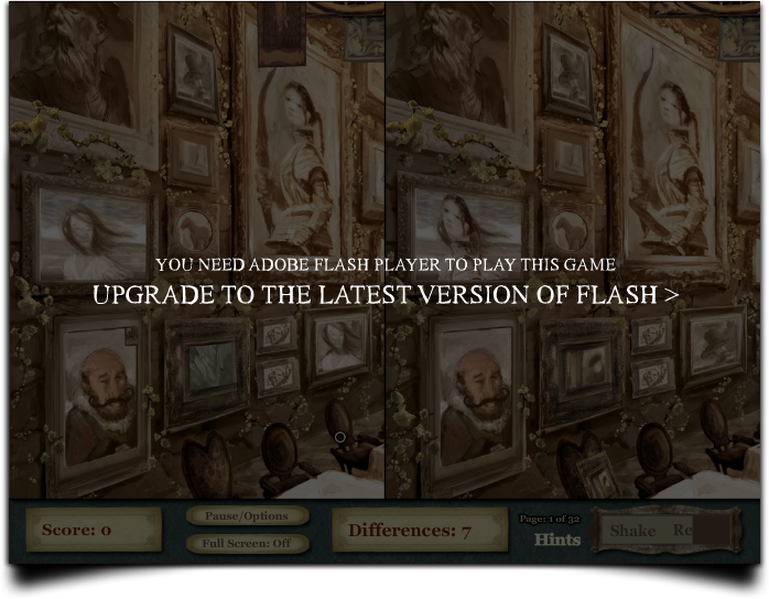 You need the flash plugin to play the game